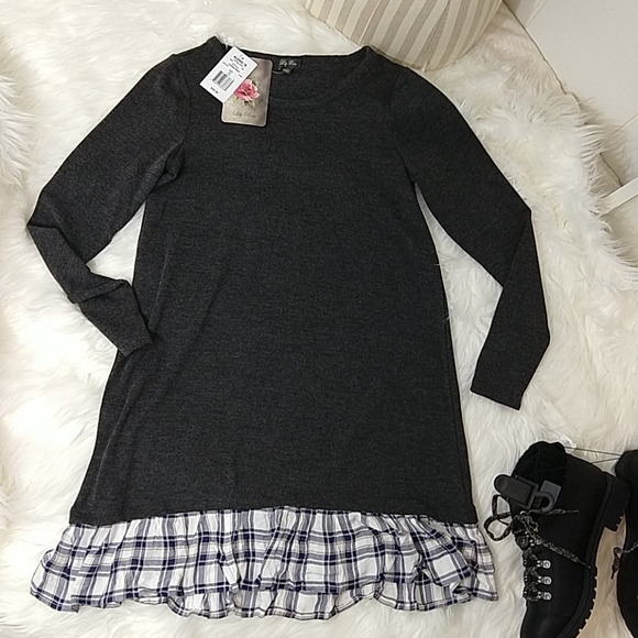 Lily Rose long sleeve gray sweater top sz XS - Picture 5 of 8